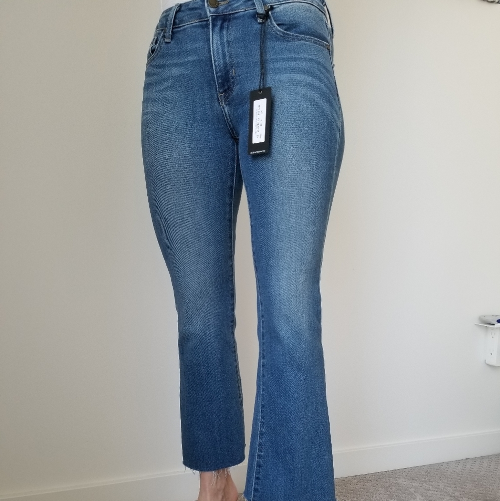 Just Black-light medium blue Denim Scissor-Cut Fla